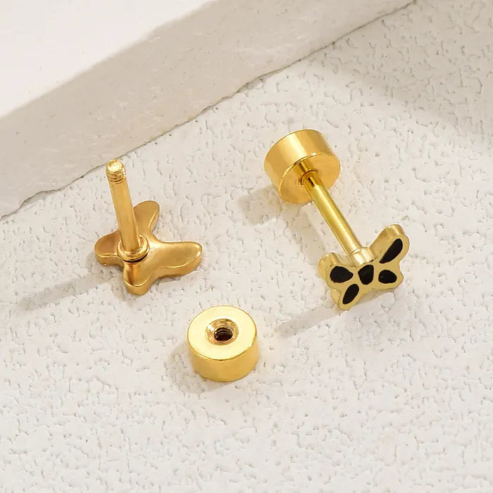 Aretes de mariposa negras