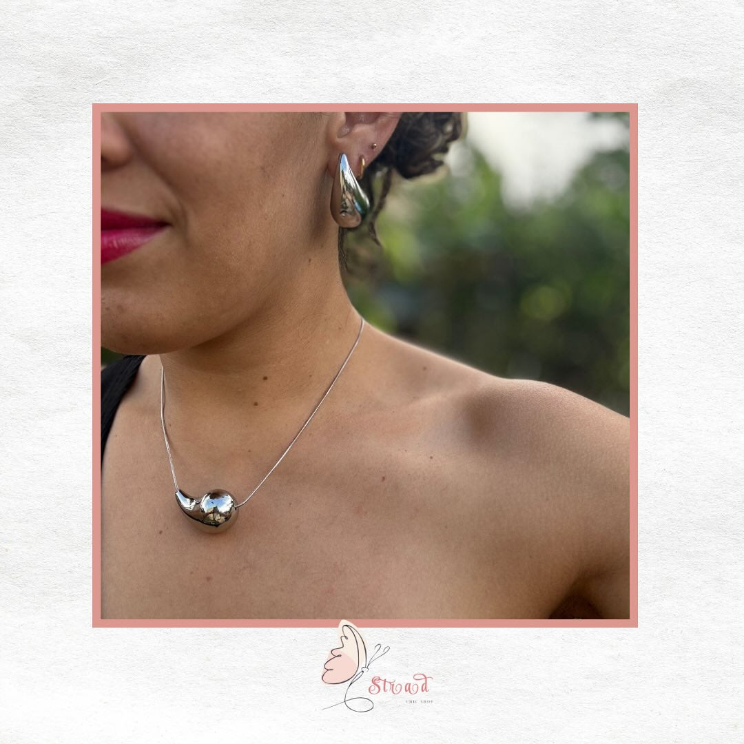 ID:0022_S | Set de Gotas (Aretes + Colgante)