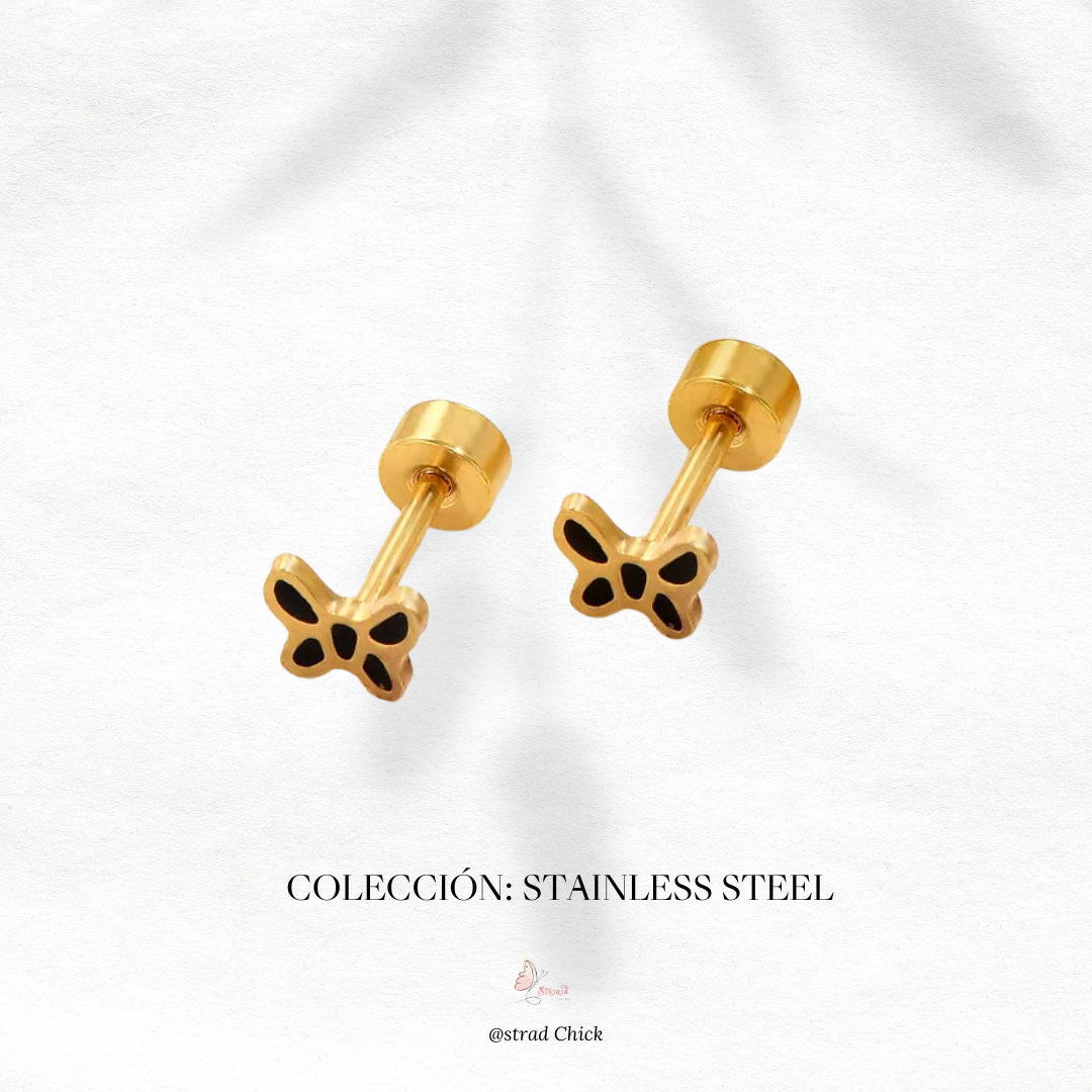 Aretes de mariposa negras