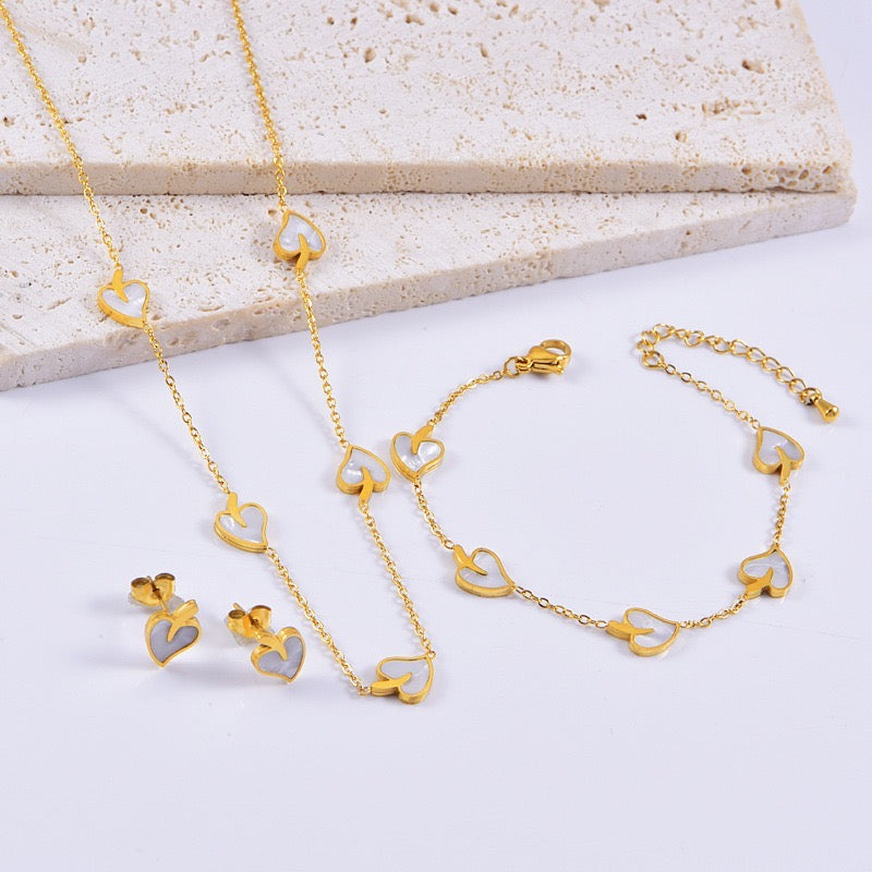 ID:0018_S | Set completo de (Aretes + Colgante + Brazalete)