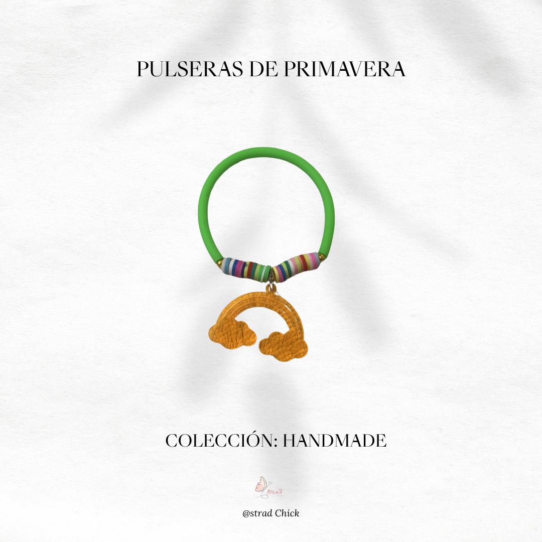 Pulseras Primaveras (Verde Arcoíris)