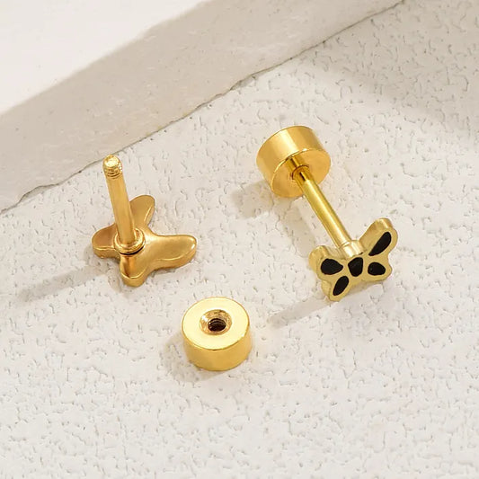Aretes de mariposa negras