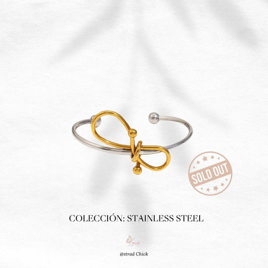 ID:0018_B | Brazalete de Lazo dorado y plata