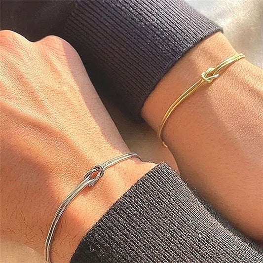 ID:0001_B | Brazalete de nudos plateada / Dorada