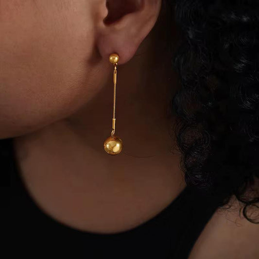 ID:0010_A |Aretes dorado elegante
