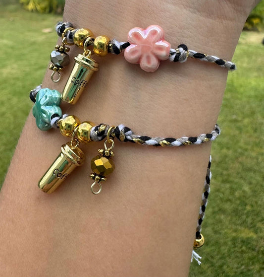 ID:0007_B |  Brazalete Coffee Bloom