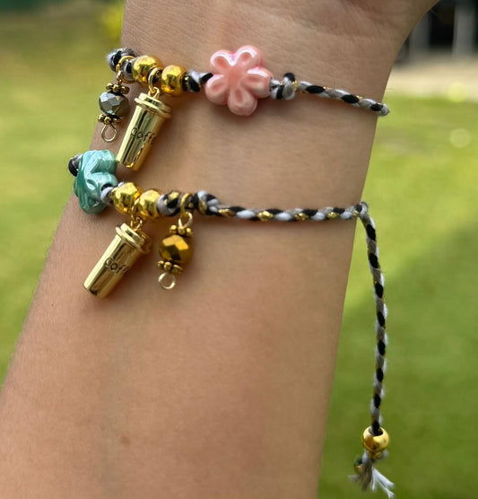 ID:0007_B |  Brazalete Coffee Bloom