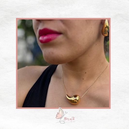 ID:0022_S | Set de Gotas (Aretes + Colgante)