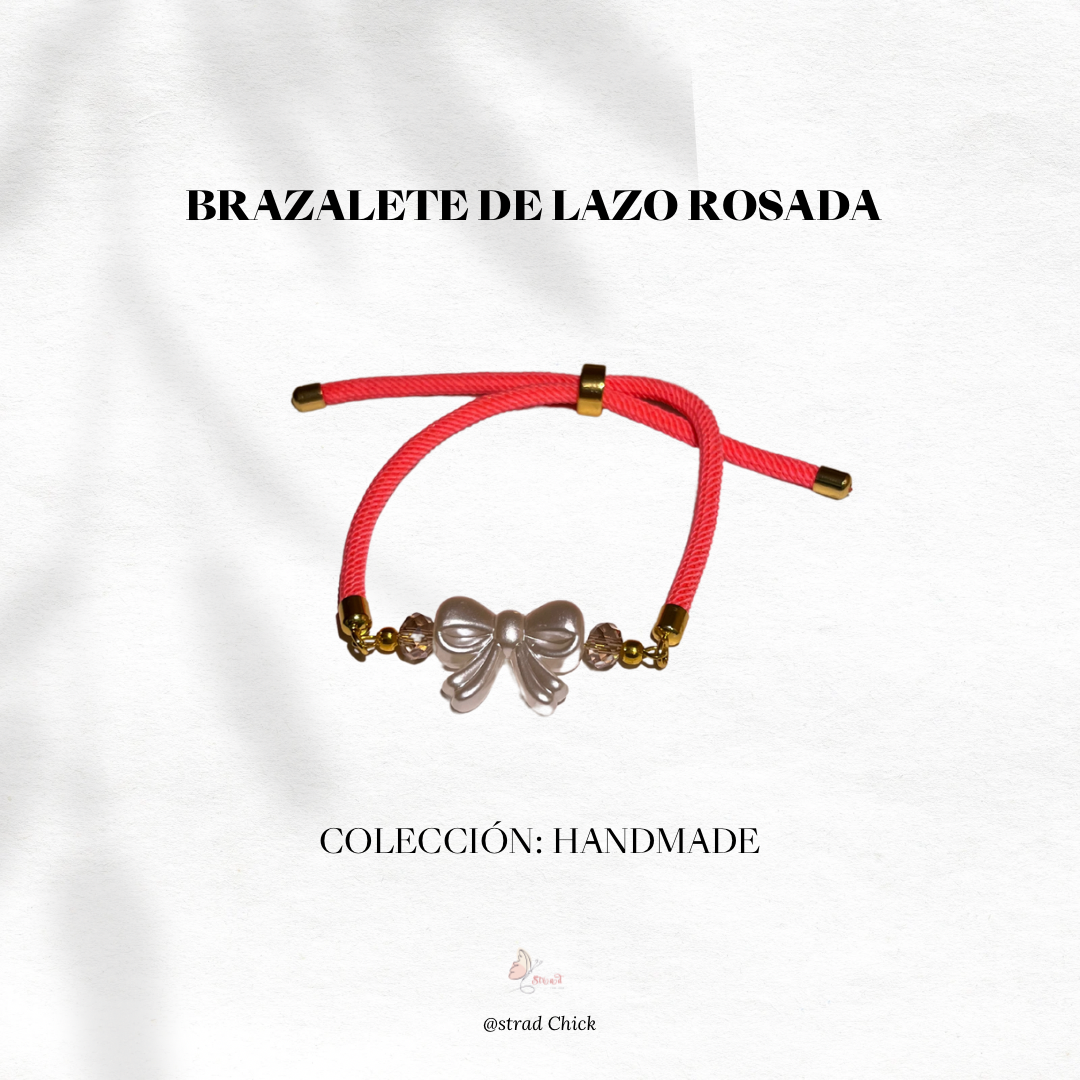 ID: 0076 Brazalete de Lazo Rosa
