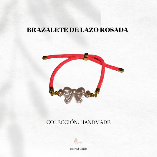 ID: 0076 Brazalete de Lazo Rosa