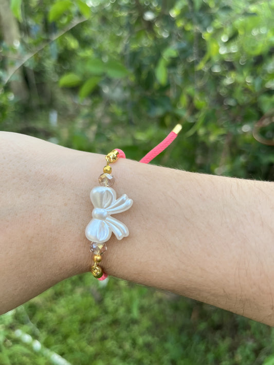 ID: 0076 Brazalete de Lazo Rosa