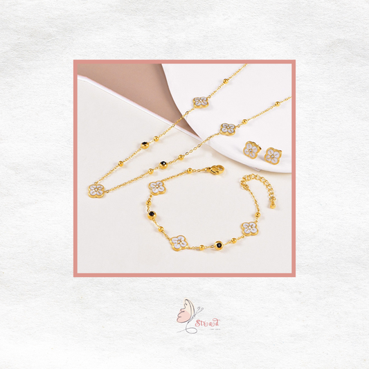 ID:0018_S | Set completo de (Aretes + Colgante + Brazalete)