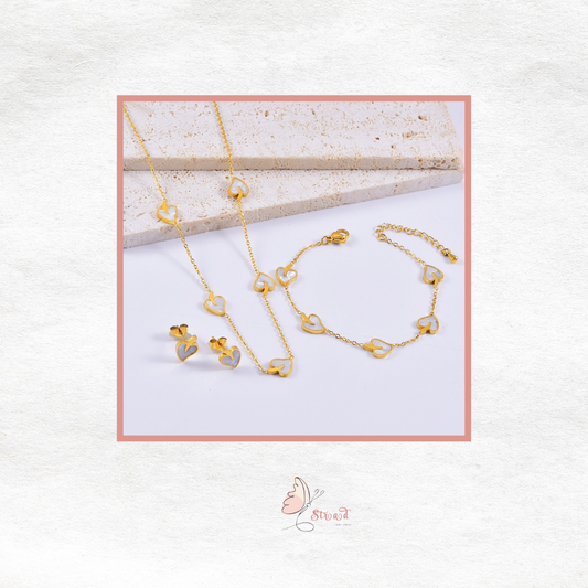 ID:0018_S | Set completo de (Aretes + Colgante + Brazalete)