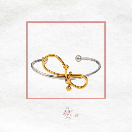 ID:0018_B | Brazalete de Lazo dorado y plata