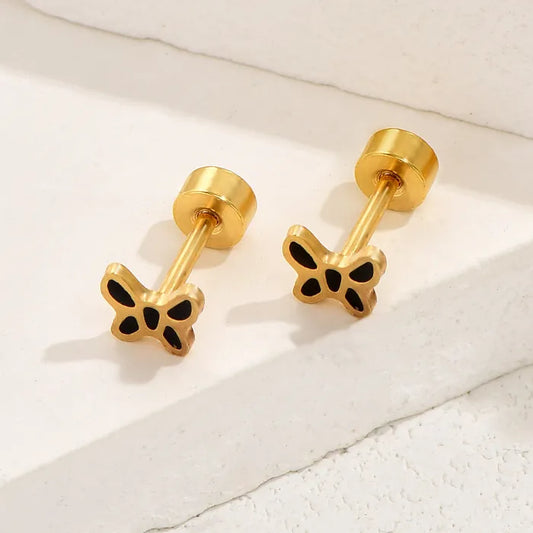 Aretes de mariposa negras